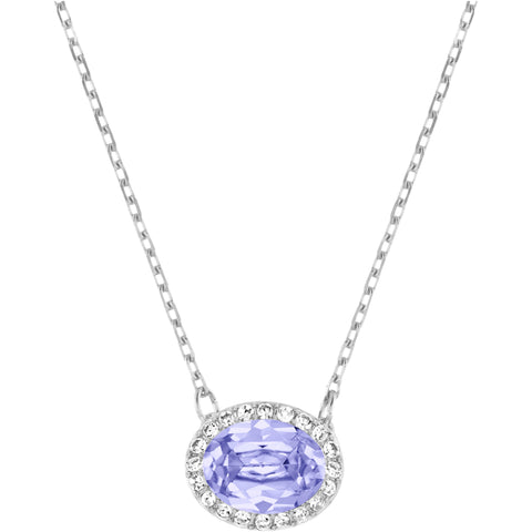 CHRISTIE:NECKLACE OVAL PRLA/CRY/RHS